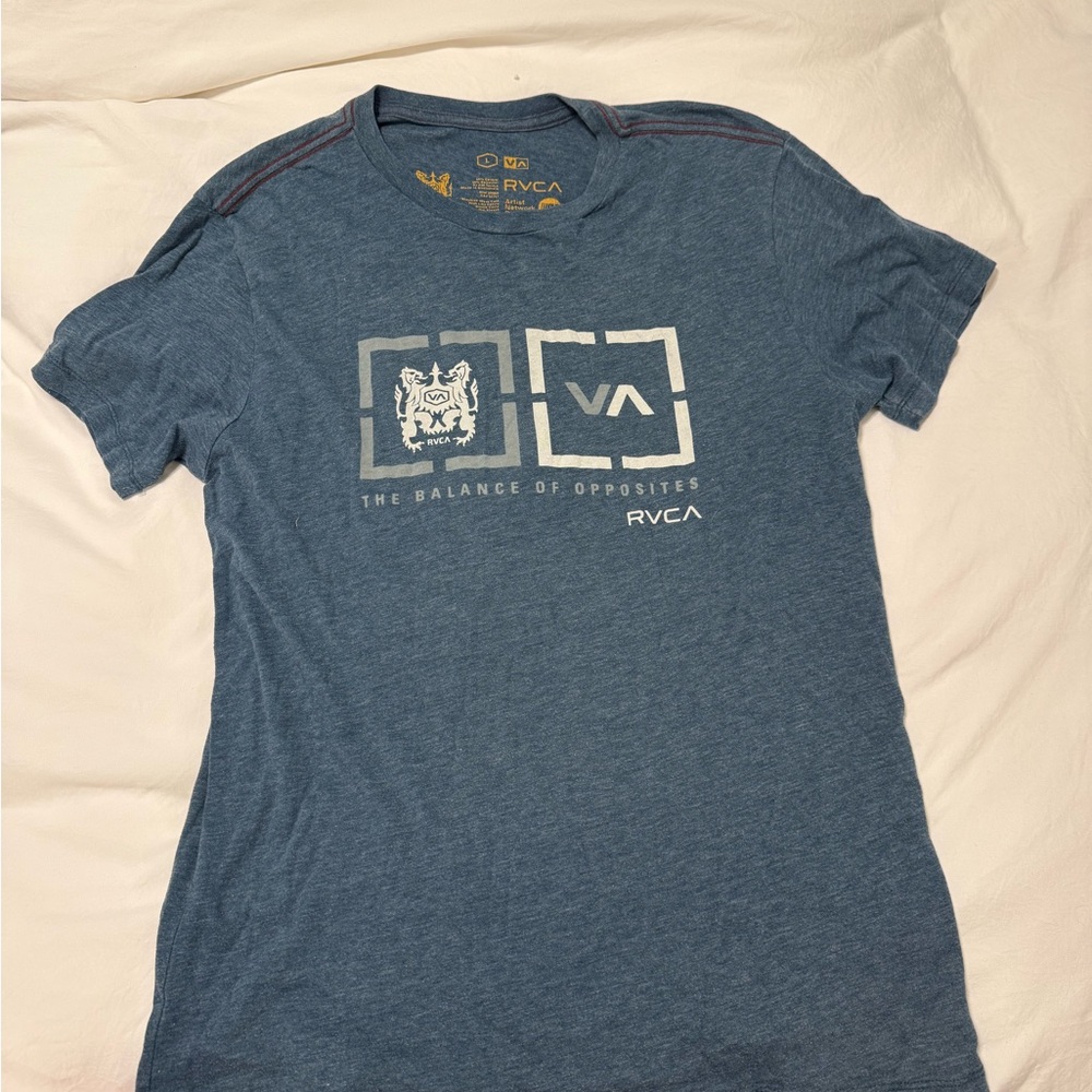 RVCA Heather Blue Graphic Tee
